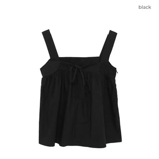 Ribbon sleeveless blouse & scrunchie set