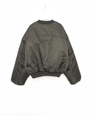 (Unisex) Gathered Sleeve Military Blouson