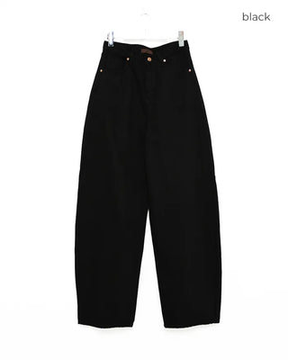 Colored wide rayon-blend cotton pants