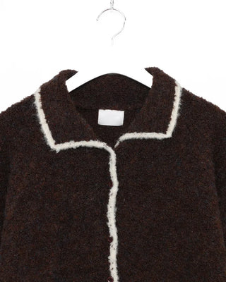 Two-tone knit cardigan