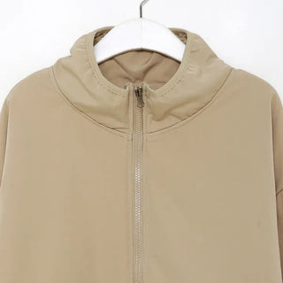 Zip-up nylon boa jacket