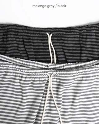 Striped elastic waist long skirt