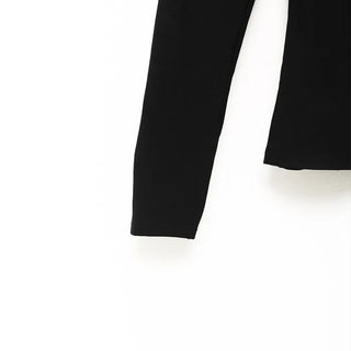Fur off-shoulder long t-shirt