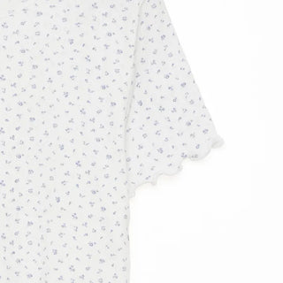 Flower short-sleeved T-shirt
