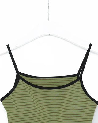 Camisole with striped cap
