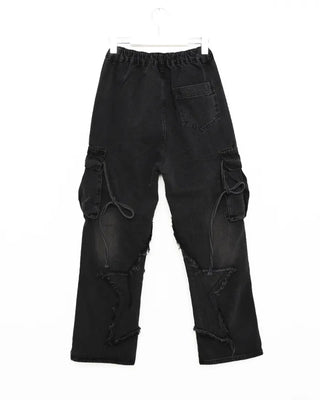 Cargo denim pants