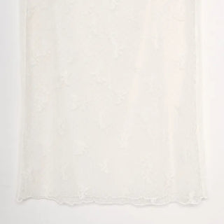 Ribbon tulle layered skirt