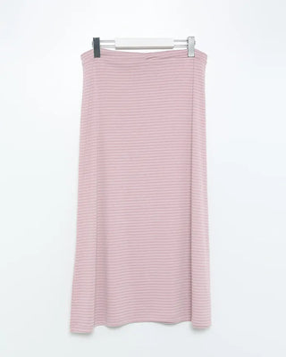 Bordered waist drawstring maxi skirt