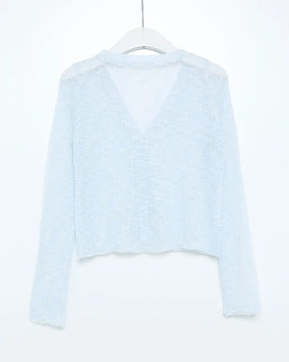 V-neck sheer cardigan