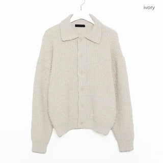 Boucle color knit cardigan