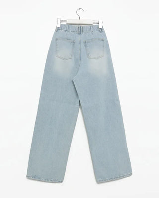 Washed oversized denim pants