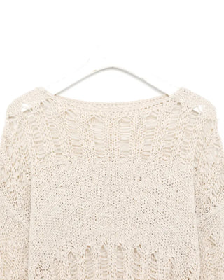 Loose-fitting openwork knit