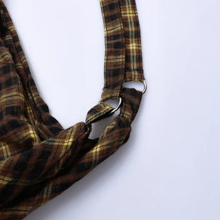 Vintage check shoulder bag