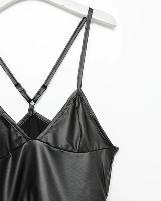 Camisole leather dress