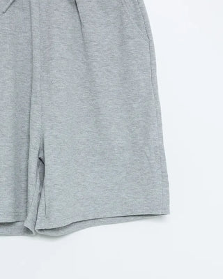 Easy High-Waisted Ribbed Shorts