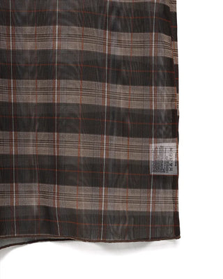 Checkered sheer short-sleeved T-shirt