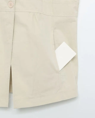 Button-up puff-sleeve cotton blouse