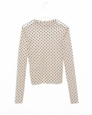 Sheer polka dot T-shirt
