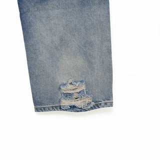 (Unisex) Washed Wide Denim Pants
