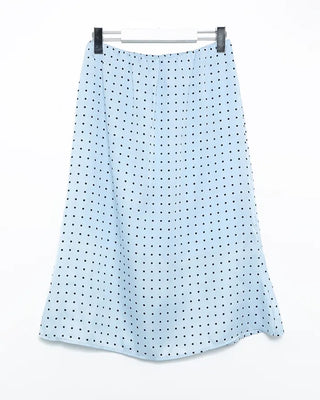 Ribbon Dot Satin Trapeze Skirt