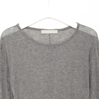 See-through slim long-sleeved T-shirt