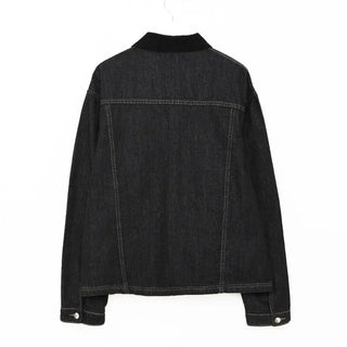 (Unisex) Two-tone Zip Denim Jacket