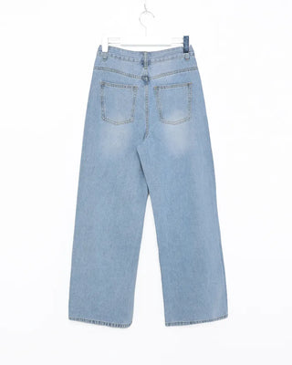 Basic straight wide-fit denim pants