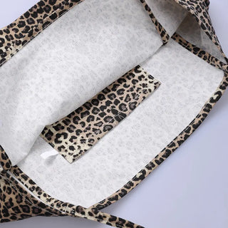 Leopard print cotton bag