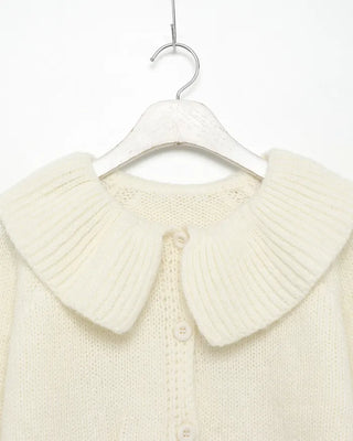 Frill collar cardigan