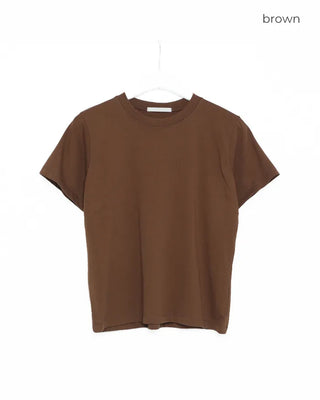 Color Basic Round Short Sleeve T-Shirt