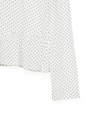 Polka Dot Waist Frill Point Long Sleeve T-Shirt
