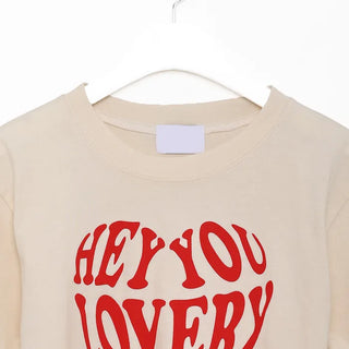 Lovely Heart Cropped Short-Sleeve T-Shirt