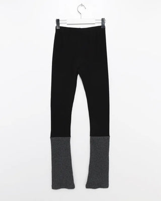 Rib-knit warmer layered leggings