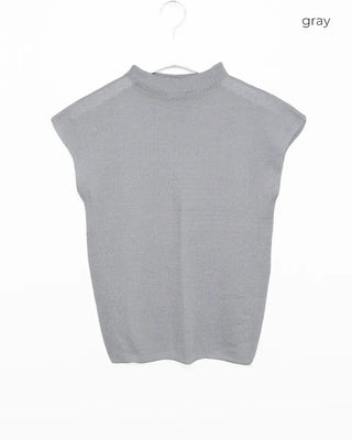 French Shoulder Stand Neck Rayon Top