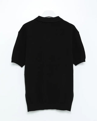 Open-collar short-sleeved knit