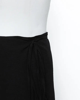 Layered long wrap skirt