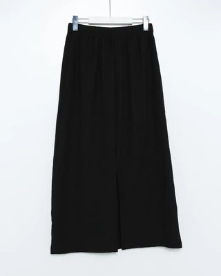 Embossed banding maxi skirt