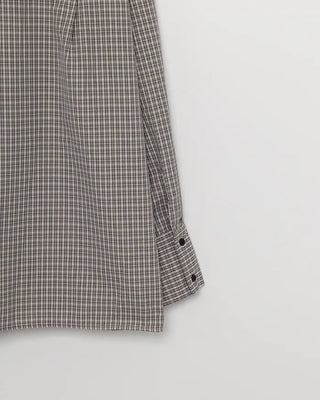 Big Ribbon Tie Check Blouse