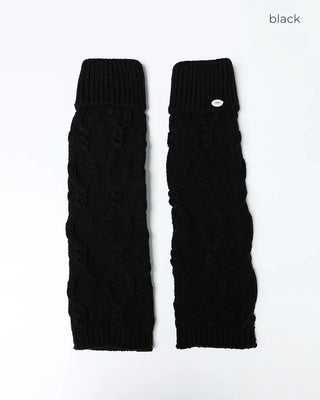 Cable knit leg warmers