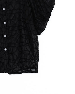 Lace Collar Flower Blouse