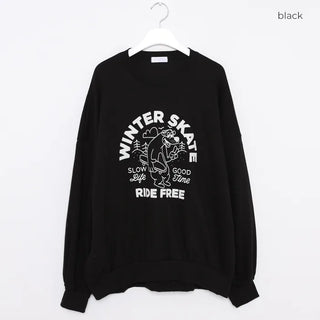Printed oversized sweatshirt set
