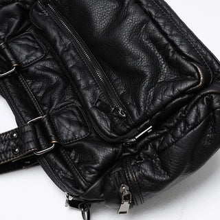 Vintage multi-pocket shoulder bag
