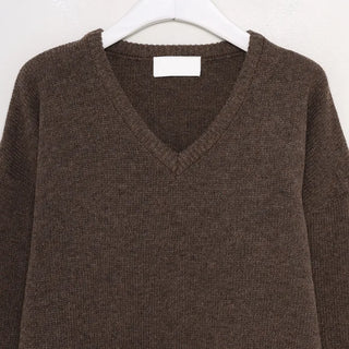 Alpaca V-neck knit