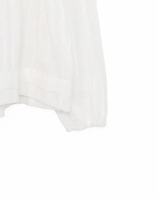 Neck tie & square neck half-button peplum