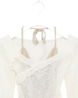 Layered ruffle knit