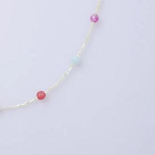Colored bead necklace