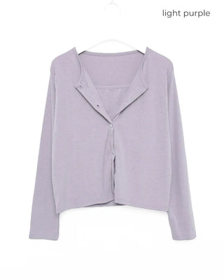 Basic camisole cardigan set