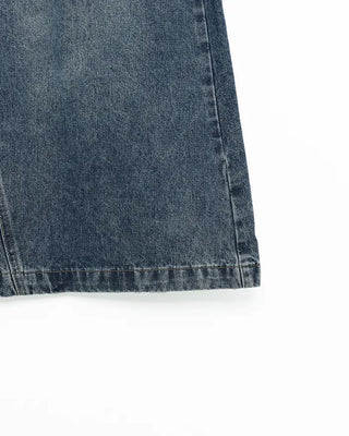 Vintage denim midi skirt