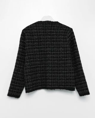 Loose-fit tweed jacket