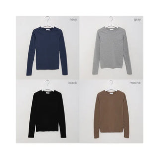 Colorful basic long-sleeved T-shirt